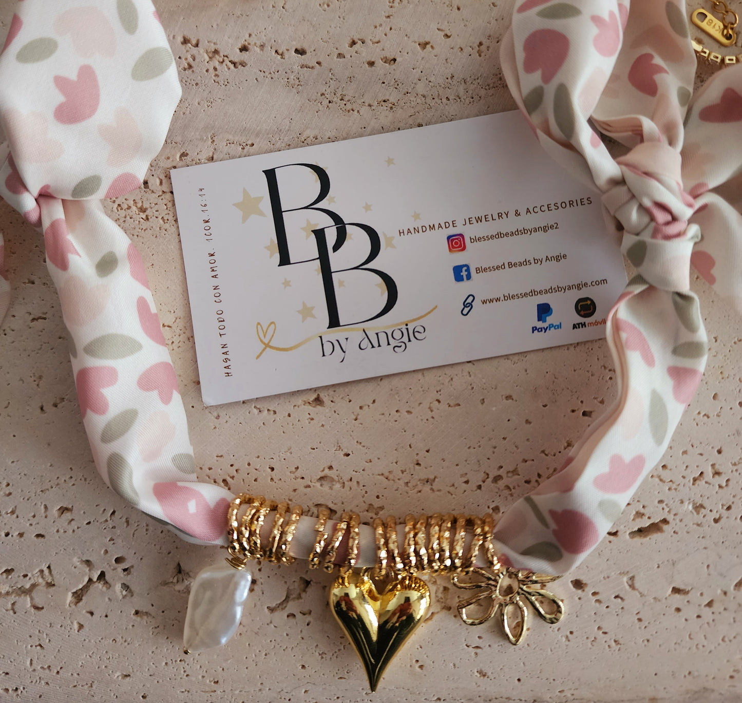 Flower scarf choker