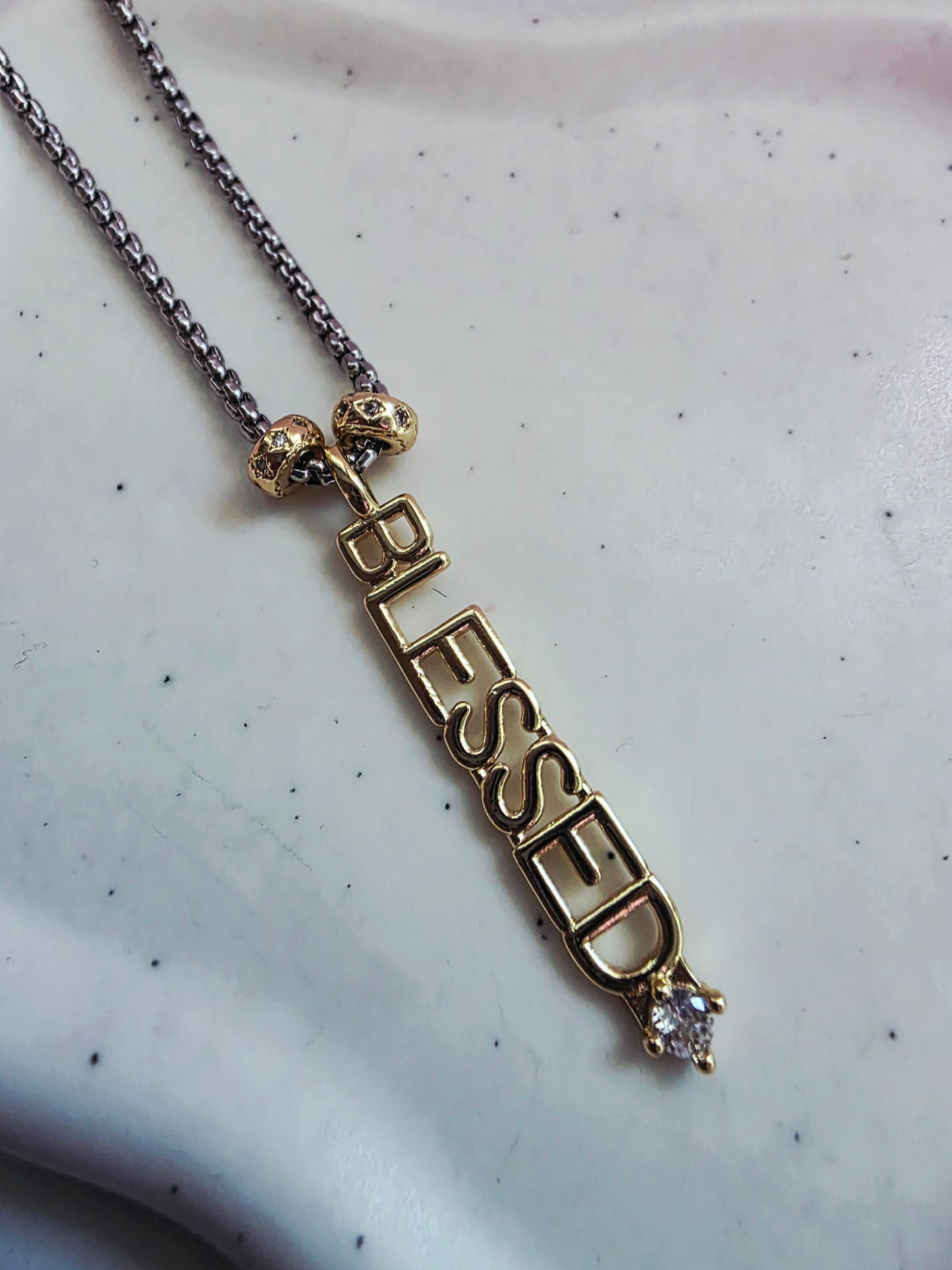 Blessed Signature 2 tones necklace