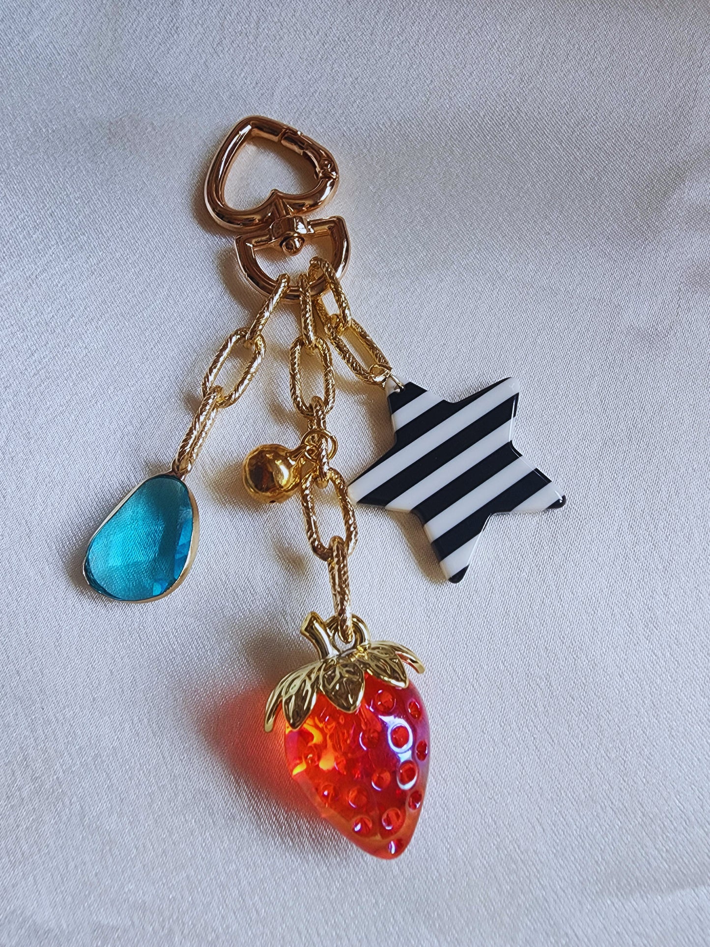 Strawberry bag charm