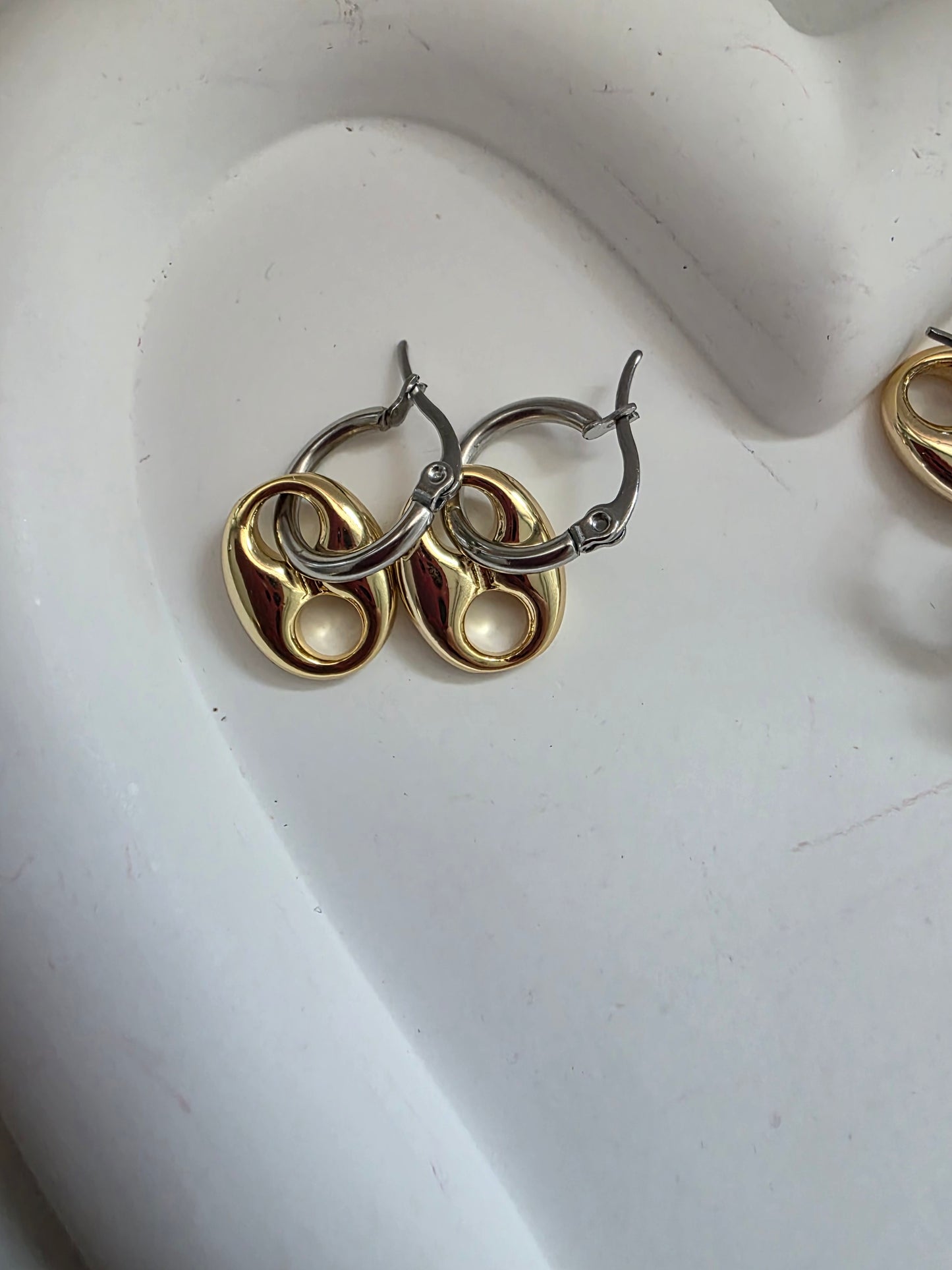 Gc 2 tones earrings