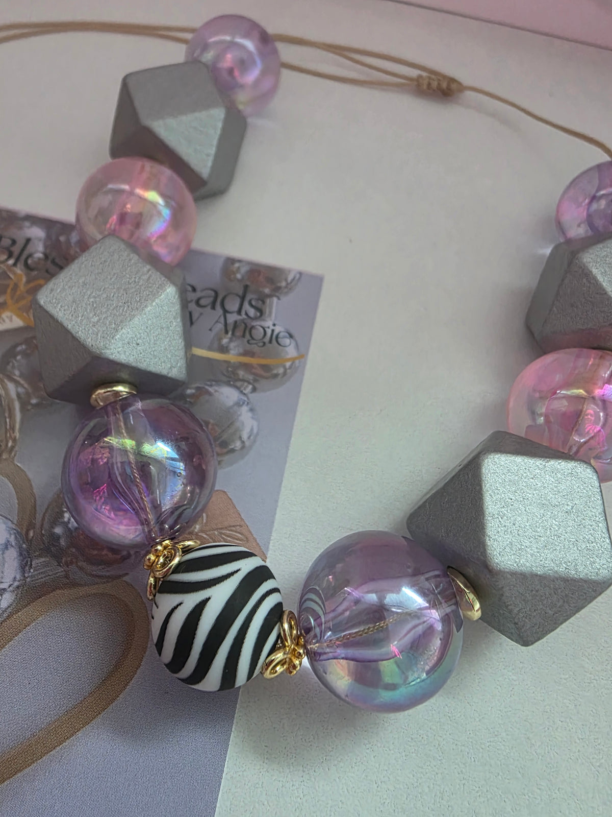 Zebra necklace