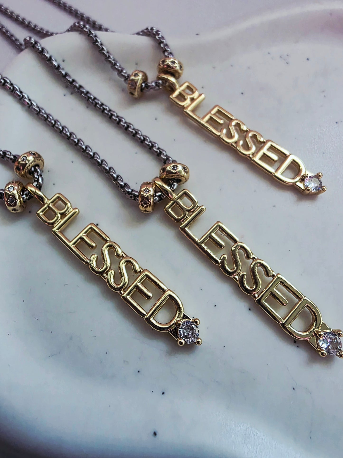 Blessed Signature 2 tones necklace
