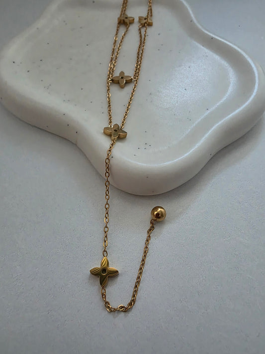 Spring lariat necklace