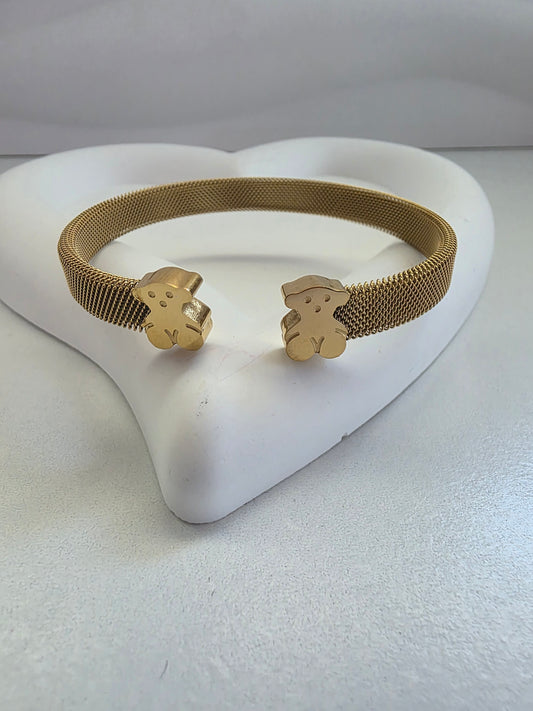 Gold Bear bangle
