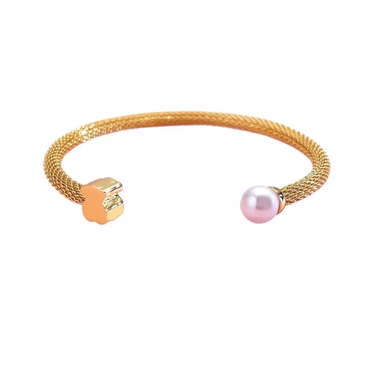 Bear pearl bangle